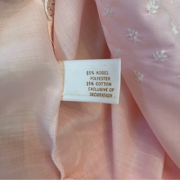 NWOT 50s Vintage Aristocraft Babydoll Nightgown Embroidered Lace Ribbon Medium - Picture 7 of 7